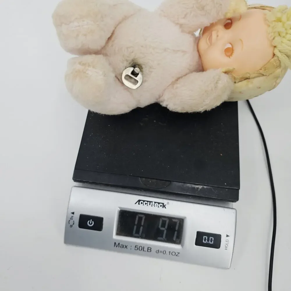 Vintage 1979 Eden Waggie Musical Pink Baby Doll Plush Toy Wind Up Music WORKING